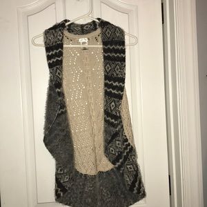 sleeveless cardigan